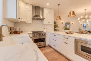 When in doubt, white is always a safe and stylish choice for kitchen cabinets. 